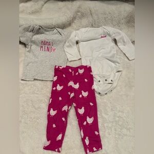 🌸5/$50🌸Carter's Pink “Mama’s Mini” Infant Bodysuit Set